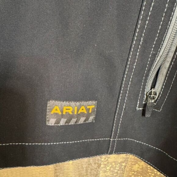 Ariat Men's Black Rebar Stretch Canvas Softshell Jacket XXL - Picture 4 of 11